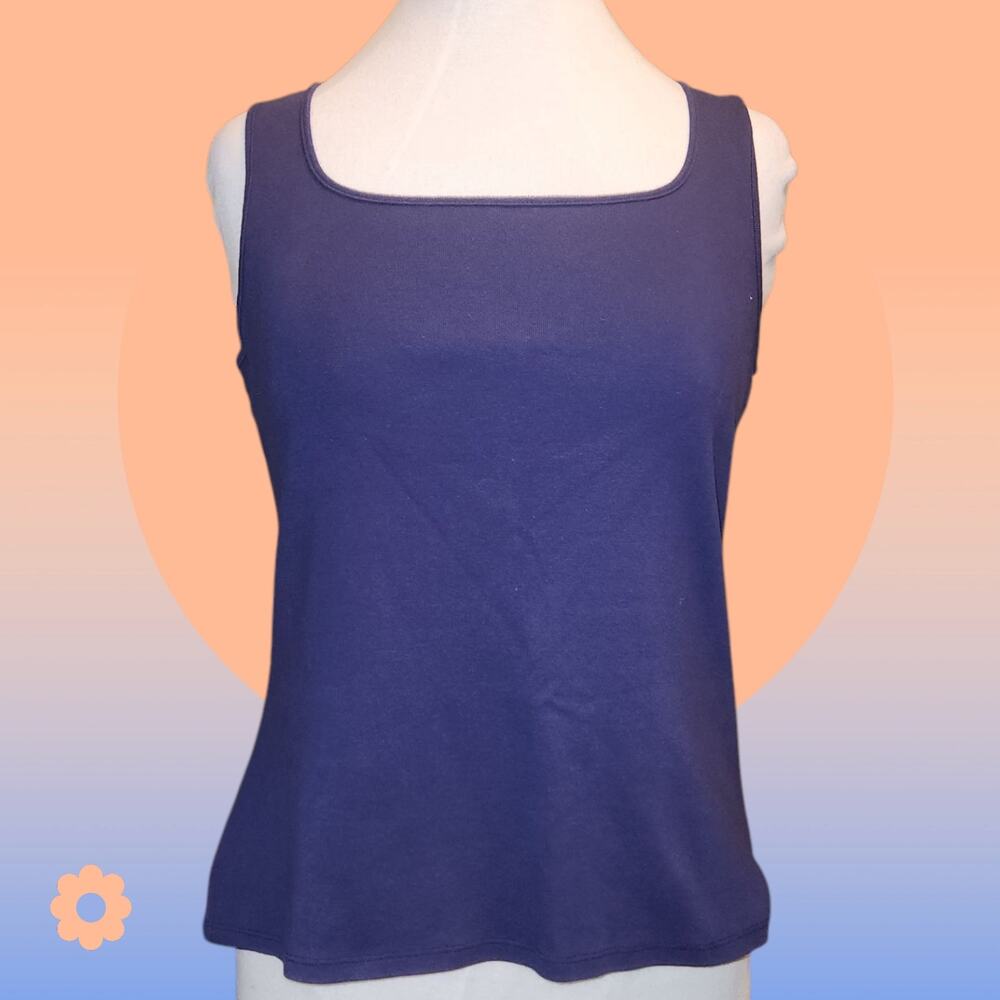 Ruby Rd. Navy Blue Tank Top - Picture 2 of 5